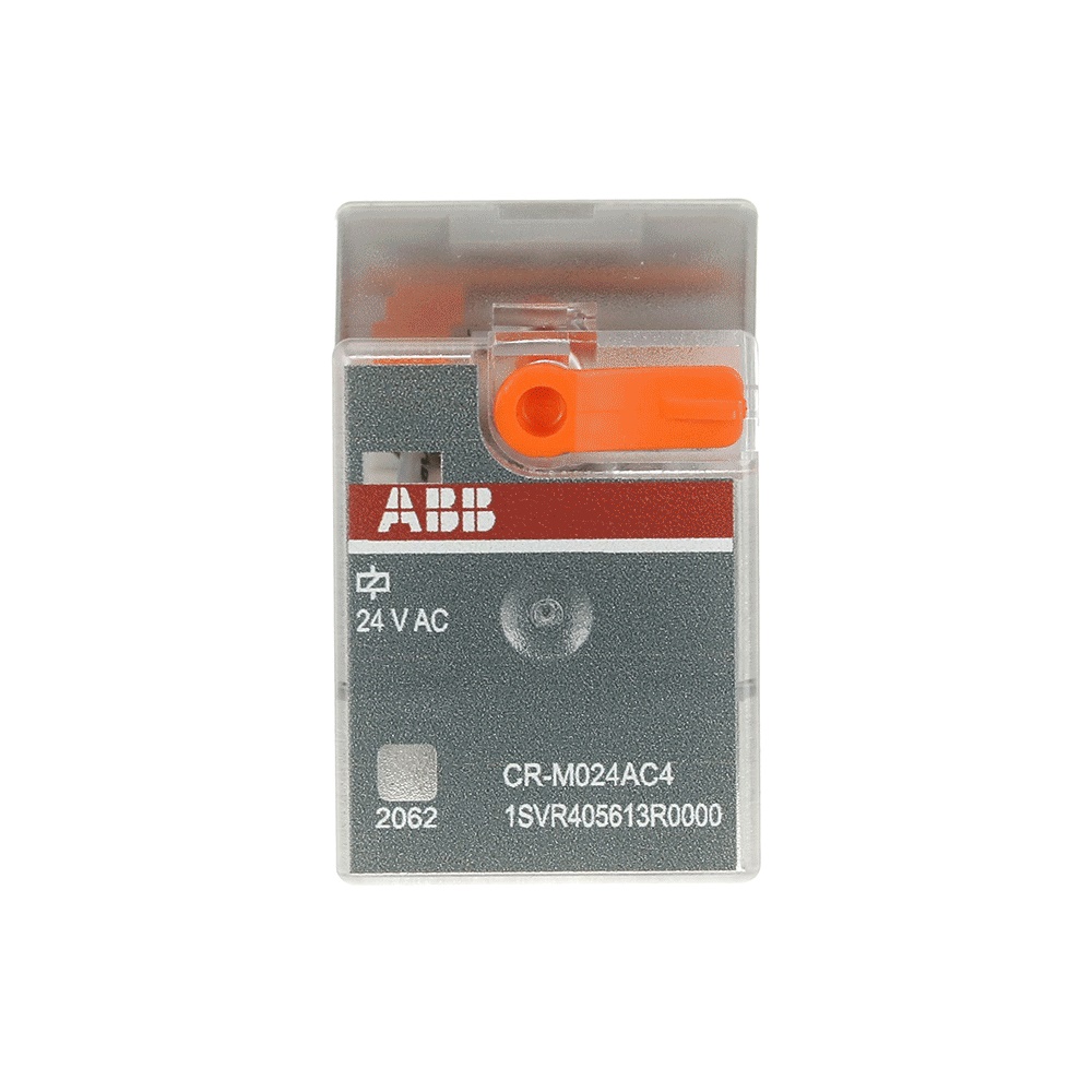 Relè interfaccia pluggable 4 contatti 4 c/o 24VAC 250V 6A per montaggio su guida DIN
