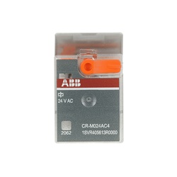 Relè interfaccia pluggable 4 contatti 4 c/o 24VAC 250V 6A per montaggio su guida DIN