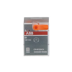 Relè interfaccia pluggable CR-M120AC4 120VAC 4 contatti c/o 250V 6A per montaggio su guida DIN