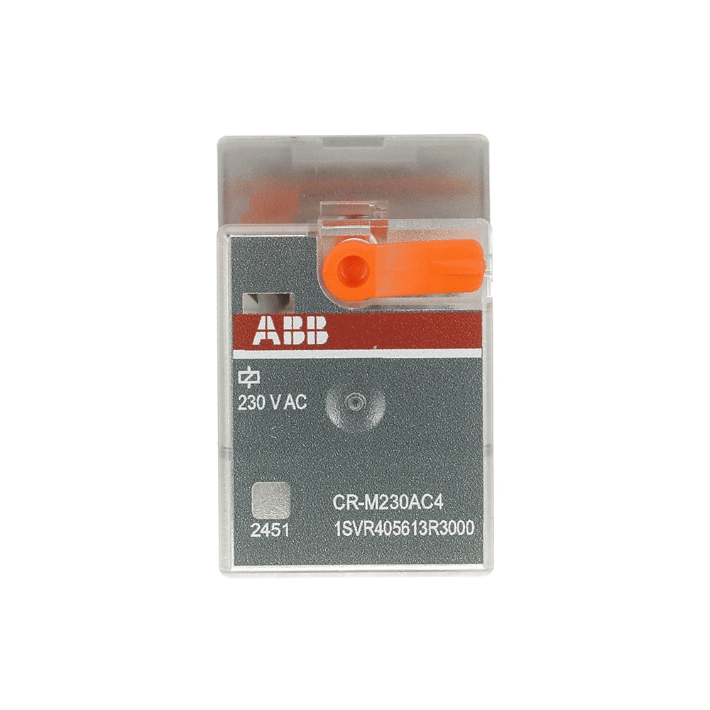 Relè interfaccia pluggable 4 contatti cambio 230VAC 250V 6A per montaggio su guida DIN