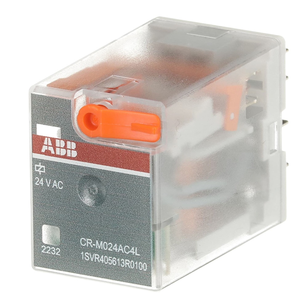 Relè interfaccia pluggable 24VAC 4 contatti C/O 250V 6A con LED per impianti elettrici professionali