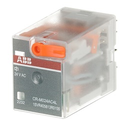 Relè interfaccia pluggable 24VAC 4 contatti C/O 250V 6A con LED per impianti elettrici professionali