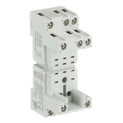 Zoccolo standard CR-M3SS per relè miniatura 3 c/o con morsetti a vite