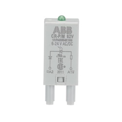Modulo LED verde pluggable 6-24VAC/DC indicatore segnalazione per impianti elettrici industriali e civili