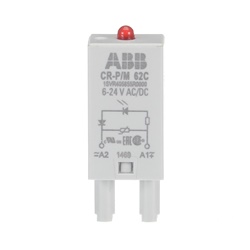 Modulo varistore pluggable con LED rosso protezione sovratensione 6-24 VAC/DC per impianti residenziali e industriali