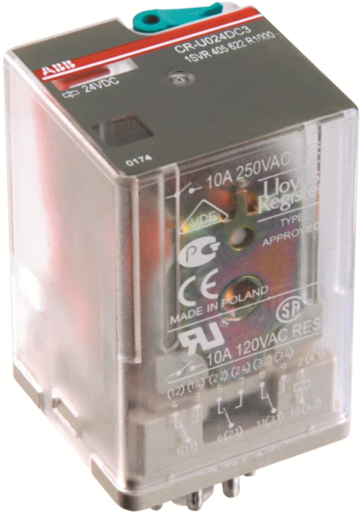 Relè interfaccia pluggable 12V DC 2 contatti commutazione 250V 10A per automazione elettrica