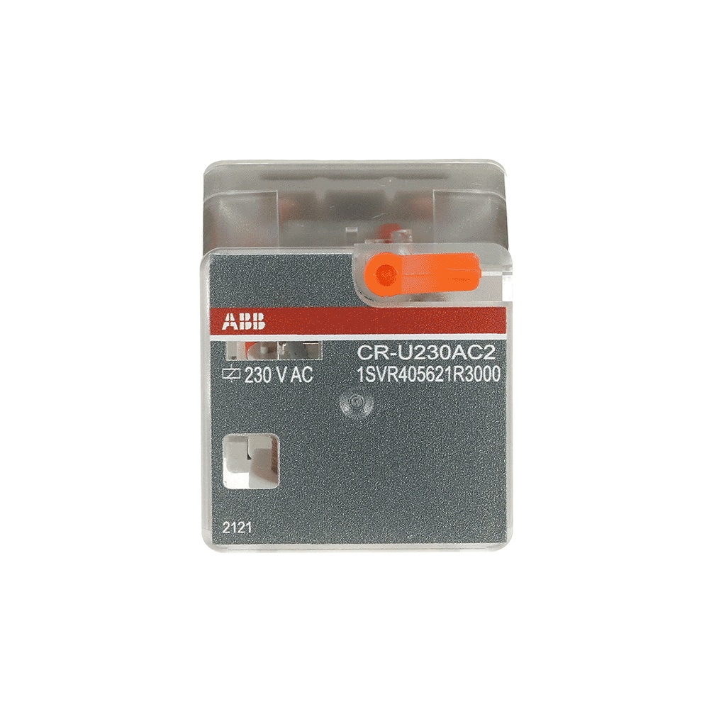 Relè interfaccia pluggable 230VAC 2 contatti commutatori 250V 10A per automazione elettrica