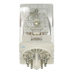 Relè interfaccia pluggable CR-U012DC3L 12VDC 3 contatti cambio 250V 10A con LED e test manuale per montaggio su guida DIN