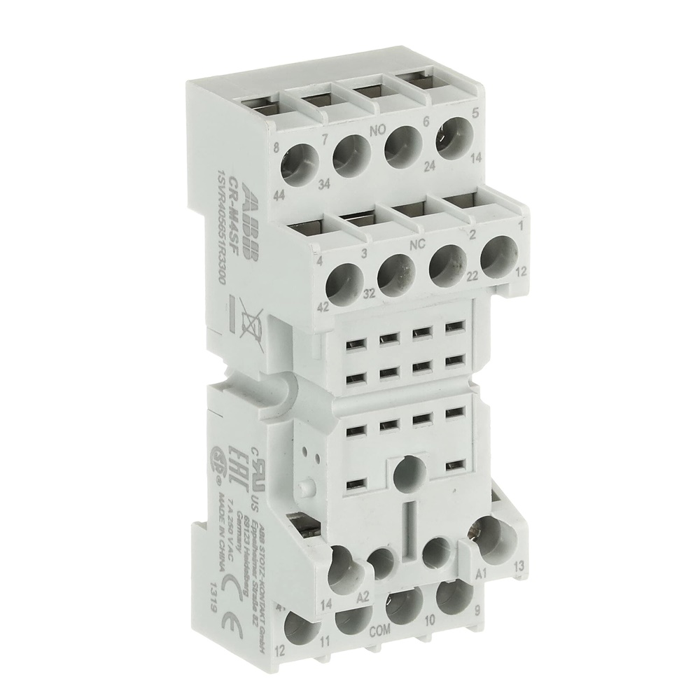 Zoccolo standard CR-M4SF 4 contatti fork type per relè elettrici civili e industriali