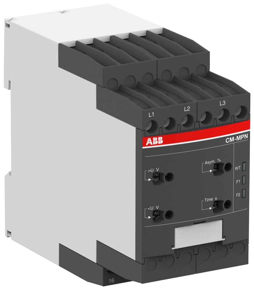Relè monitoraggio trifase CM-MPN.72S 530-820V AC 2c/o controllo sovra/sottotensione e sequenza fasi con ritardo regolabile