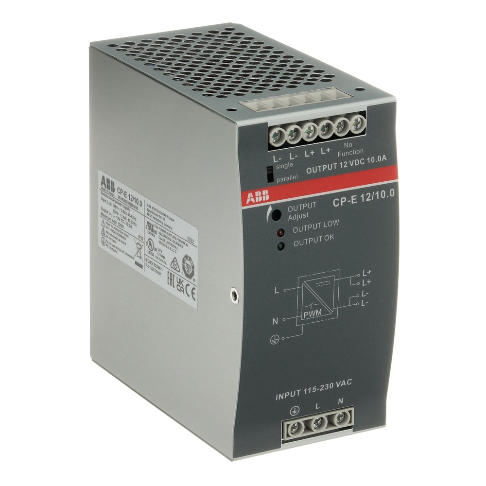 Alimentatore elettronico CP-E 12V 10A ingresso 115/230VAC uscita stabilizzata per sistemi elettrici