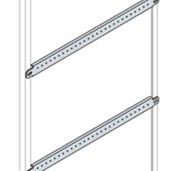 Piastra rinforzo orizzontale metallo doppia sezione larghezza 1200mm per quadri elettrici industriali