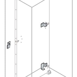 Kit arretramento piastre fondo H1800-2200mm per involucri elettrici automazione