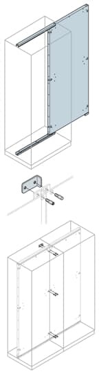 Piastra fondo magnetica oversized 2000x800 mm con binario e kit montaggio per automazione industriale