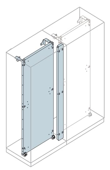 Kit unione piastre fondo altezza 2200 mm per quadri elettrici industriali