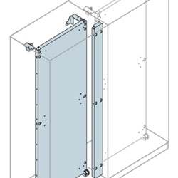 Kit unione piastre fondo altezza 2200 mm resistente per quadri elettrici automazione industriale