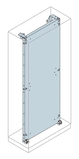 Piastra fondo metallo 2200x400mm per quadri elettrici