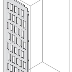 Pannello portaconnettori metallo 40 fori 2000x500 mm per quadri elettrici