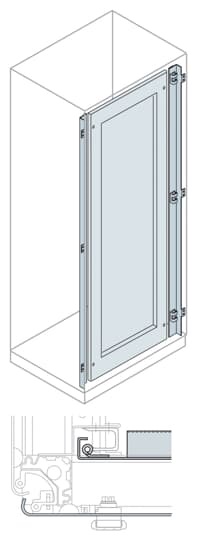 Controporta ribordata 2200x800 mm per quadri elettrici