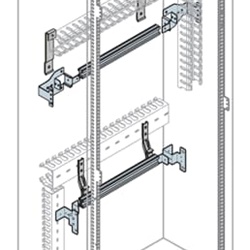 Guida DIN 600mm 18 moduli con supporto frontale per quadri elettrici