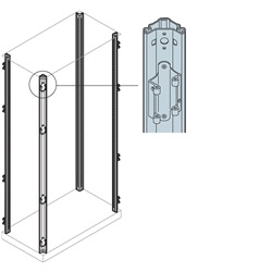 Montanti con cerniere per strutture standard H=1800 mm