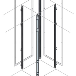 Montanti angolo 4 pezzi H2000mm struttura quadri elettrici