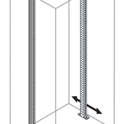Montanti supporto regolabili rack 19 H2200mm interno industriale