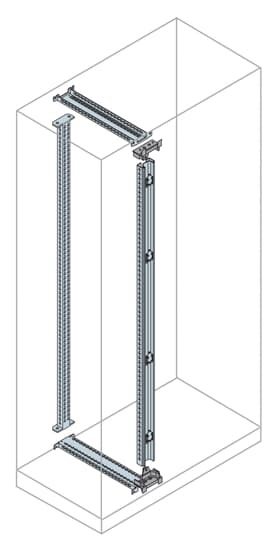 Montante intermedio verticale 2200 mm per armadi automazione