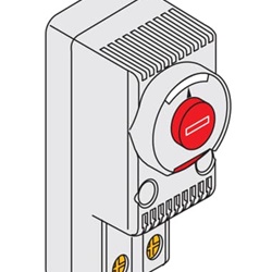 Termostato precisione regolabile -10+80°C contatto NO 110/250V AC montaggio su guida standard per impianti elettrici industriali e civili