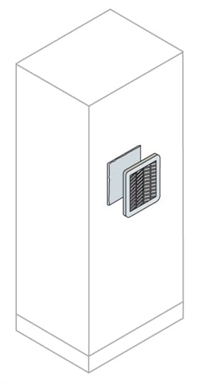 Griglia con filtro aria 150x150 mm per quadri elettrici