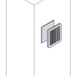 Griglia con filtro aria 150x150 mm per quadri elettrici
