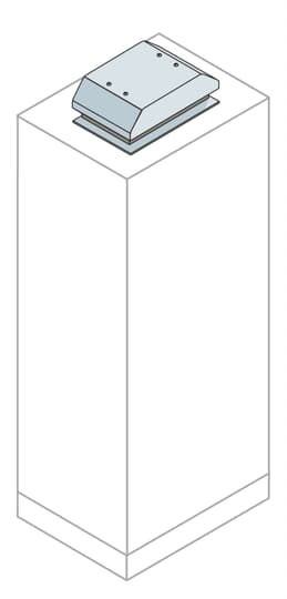 Cappuccio ventilatore plastica 324x324x94 mm IP54 per ventilatori tetto