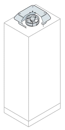 Cappuccio ventilazione plastica 230V 324x324x94 mm per armadi elettrici