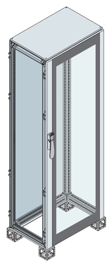 Armadio porta componenti con porta vetro 2000x800x400 mm automazione