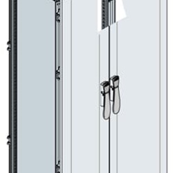 Cabinet elettrico cieco 2200x1000x600 mm con contenitore cavi interno, armadio industriale robusto per automazione e controllo elettrico