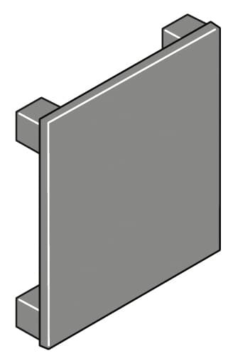 Cover strumenti chiusura 96x96mm kit 5 pezzi per pannelli quadro strumenti
