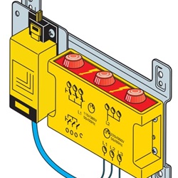 Dispositivo presenza tensione giallo per automazione industriale