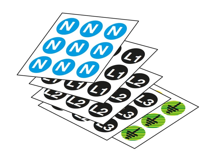 Stickers adesivi PVC diametro 12mm confezione da 490 pezzi per etichettatura