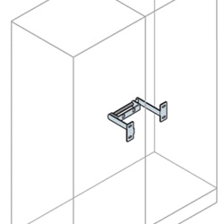 Blocco porta resistente per quadri elettrici e armadi automazione, montaggio sicuro e duraturo