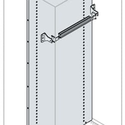 Piastra fondo cavo orizzontale zincata 1800x600 mm per comparto cablaggio
