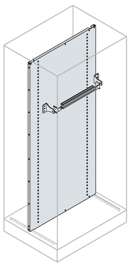 Piastra fondo orizzontale 2000x600mm per quadro elettrico industriale