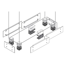 Set 4 angolari zincati 100mm altezza per automazione industriale robusti e resistenti