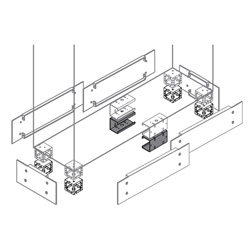Zoccoli intermedi 100 mm supporto stabile quadri elettrici automazione