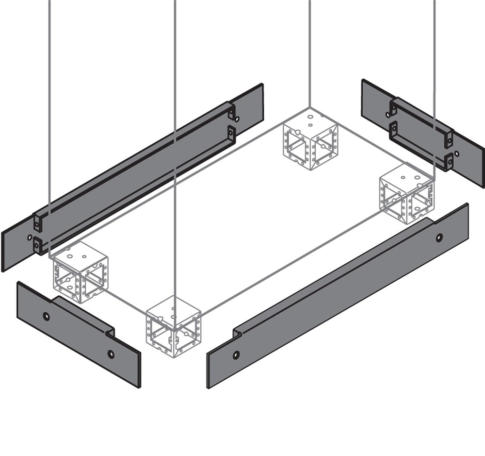 N.2 FLANGE ZOCCOLO 100X500MM (HXL)