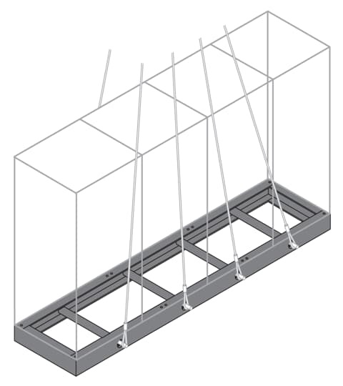 Zoccolo unico 200 mm per quadri automazione industriale