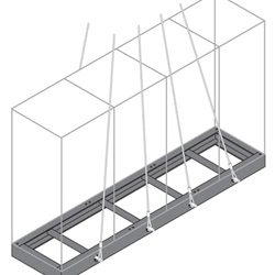 Zoccolo unico 200 mm per quadri automazione industriale