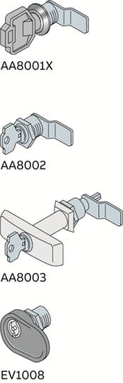 Chiusura doppia aletta con chiave per casse elettriche