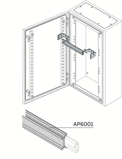 Kit guida DIN 600mm 25 moduli per quadri elettrici
