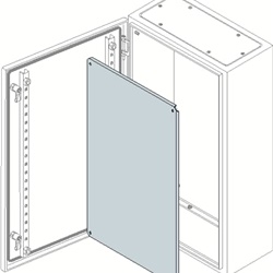 Piastra lamiera zincata 400x300mm per quadri elettrici