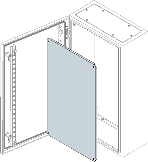 Piastra lamiera zincata 500x400mm per quadri elettrici